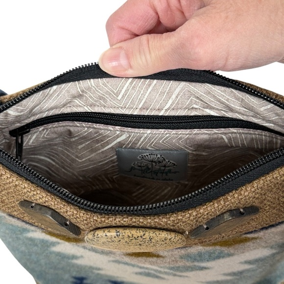 NWOT Frill Studio Handmade Wool Crossbody Bag Southwest Aztec Pattern - Picture 7 of 10